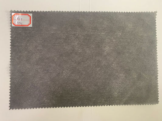 30g Polyester Spunlaced Vải không dệt Màu xám cho nền da nhân tạo.