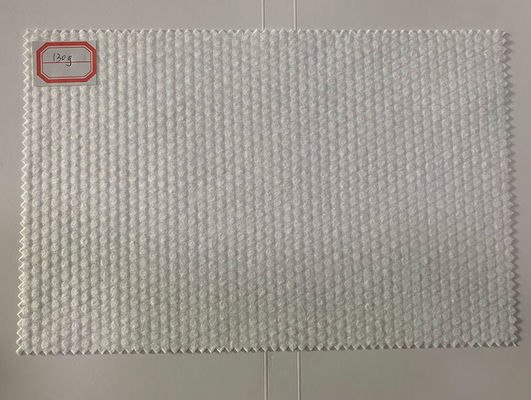 130g Hạt ngọc trai trắng 100% Viscose Cross Spunlaced Khăn giấy không dệt