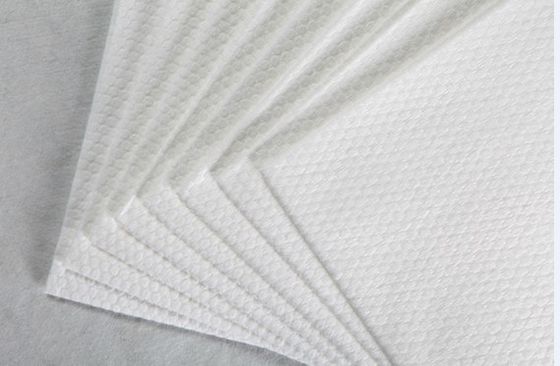 62g Polyester trắng và Viscose Spunlace Vải không dệt Khăn giấy hạt ngọc trai nhỏ, miếng đệm, khăn ướt