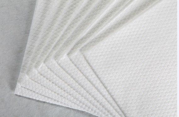 62g Polyester trắng và Viscose Spunlace Vải không dệt Khăn giấy hạt ngọc trai nhỏ, miếng đệm, khăn ướt