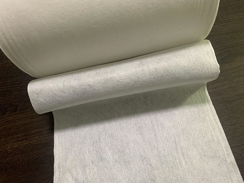 50g vải không dệt Viscose trắng và Polyester Spunlace cho khăn giấy bông, miếng đệm, khăn ướt